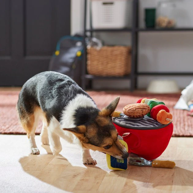 Frisco Camping BBQ Grill Hide & Seek Plush Squeaky Dog Toy 6 Frisco Camping BBQ Grill Hide & Seek Plush Squeaky Dog Toy - Image 4