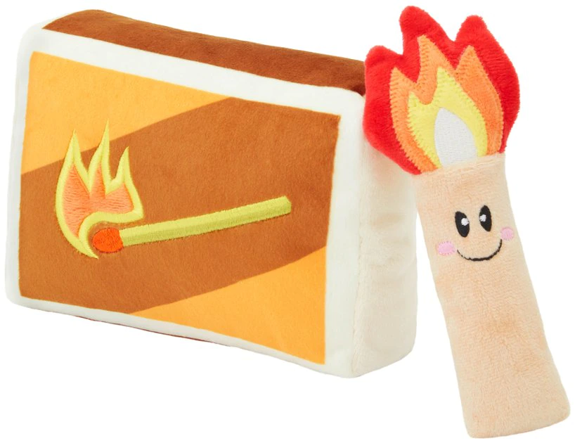 Frisco Camping Match Box 2-in-1 Plush Squeaky Dog Toy 3 Frisco Camping Match Box 2-in-1 Plush Squeaky Dog Toy