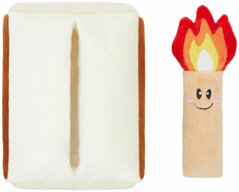 Frisco Camping Match Box 2-in-1 Plush Squeaky Dog Toy 5 Frisco Camping Match Box 2-in-1 Plush Squeaky Dog Toy - Image 3