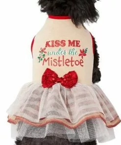 Frisco Kiss Me Under the Mistletoe Dog & Cat Dress -Dog Cat Corner 276335 PT3. SY630 V1637685458