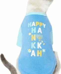 Frisco Happy Hanukkah Dog & Cat T-shirt -Dog Cat Corner 276479 PT2. SY630 V1637708199