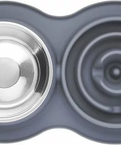 Frisco Silicone Slow Feeder Mat with Stainless Steel Bowl -Dog Cat Corner 277549 PT4. SY630 V1627935299