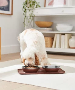 Frisco Double Stainless Steel Dog & Cat Bowl with Silicone Mat 11 Frisco Double Stainless Steel Dog & Cat Bowl with Silicone Mat -Dog Cat Corner 277551 PT2. SY630 V1630346531