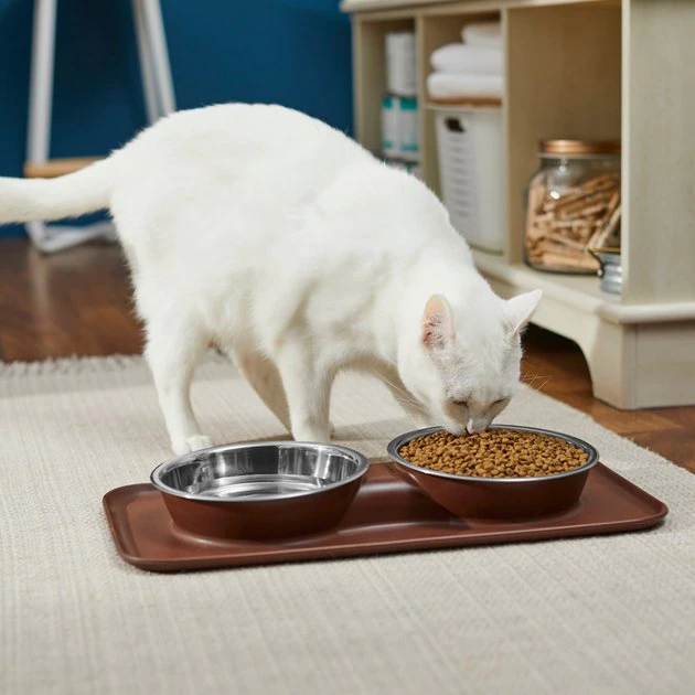 Frisco Double Stainless Steel Dog & Cat Bowl with Silicone Mat 6 Frisco Double Stainless Steel Dog & Cat Bowl with Silicone Mat - Image 4