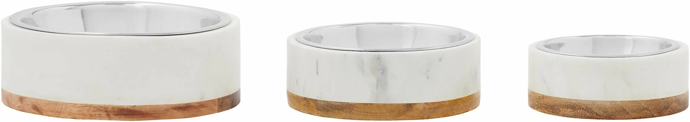 Frisco Marble Design Stainless Steel Dog & Cat Bowl with Wooden Base 8 Frisco Marble Design Stainless Steel Dog & Cat Bowl with Wooden Base - Image 6