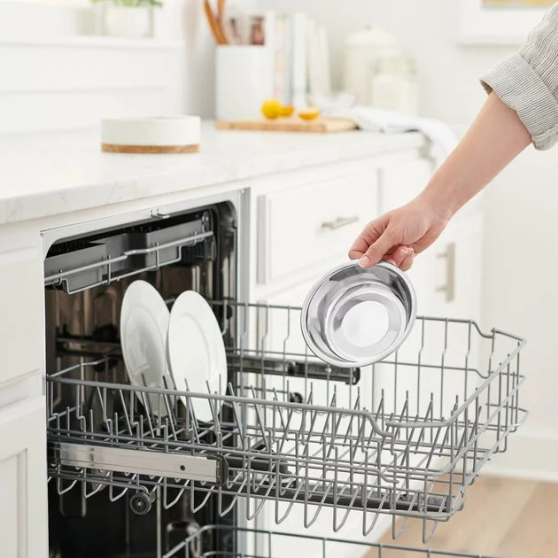 Frisco Marble Design Stainless Steel Dog & Cat Bowl with Wooden Base 9 Frisco Marble Design Stainless Steel Dog & Cat Bowl with Wooden Base - Image 7