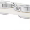 Frisco Marble Stainless Steel Double Elevated Dog & Cat Bowls -Dog Cat Corner 277558 MAIN. SY630 V1627933678