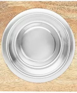 Frisco Dark Wooden Triple Elevated Stainless Steel Dog & Cat Bowl -Dog Cat Corner 277570 PT4. SY630 V1627935376