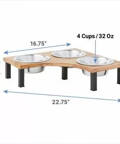 Frisco Corner Wooden Triple Elevated Dog & Cat Bowls 8 Frisco Corner Wooden Triple Elevated Dog & Cat Bowls -Dog Cat Corner 277573 PT1. SY630 V1628861678
