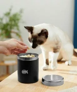 Frisco Fish Bone Print Stainless Steel Storage Canister -Dog Cat Corner 277575 PT3. SY630 V1630347681