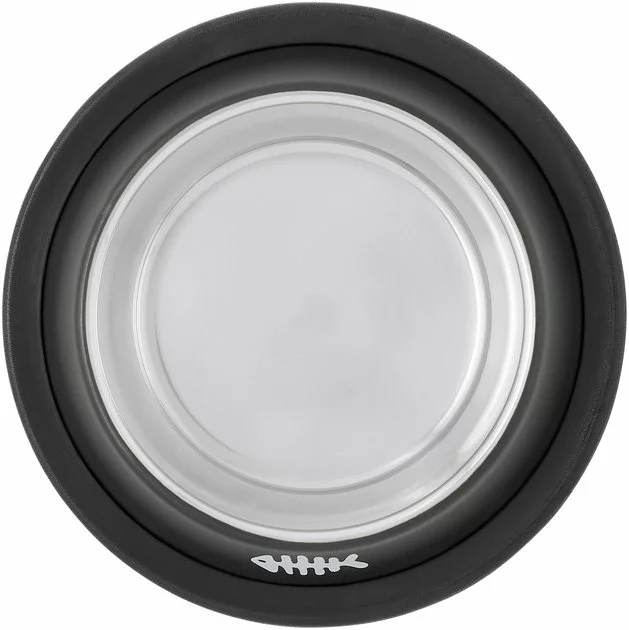 Frisco Fish Bone Print Non-Skid Stainless Steel Cat Bowl 6 Frisco Fish Bone Print Non-Skid Stainless Steel Cat Bowl - Image 4