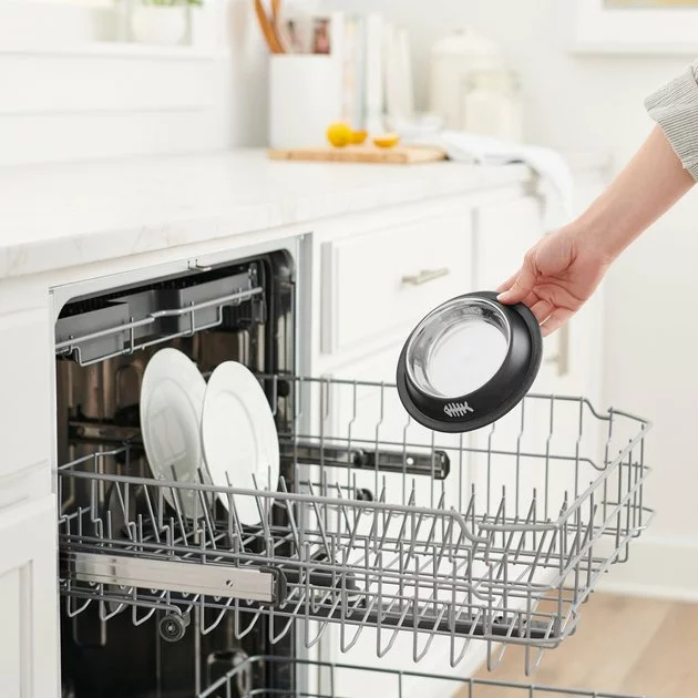 Frisco Fish Bone Print Non-Skid Stainless Steel Cat Bowl 7 Frisco Fish Bone Print Non-Skid Stainless Steel Cat Bowl - Image 5