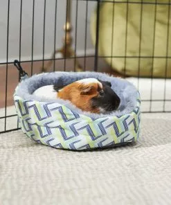 Frisco Small Pet Geometric Plush Oval Cuddler