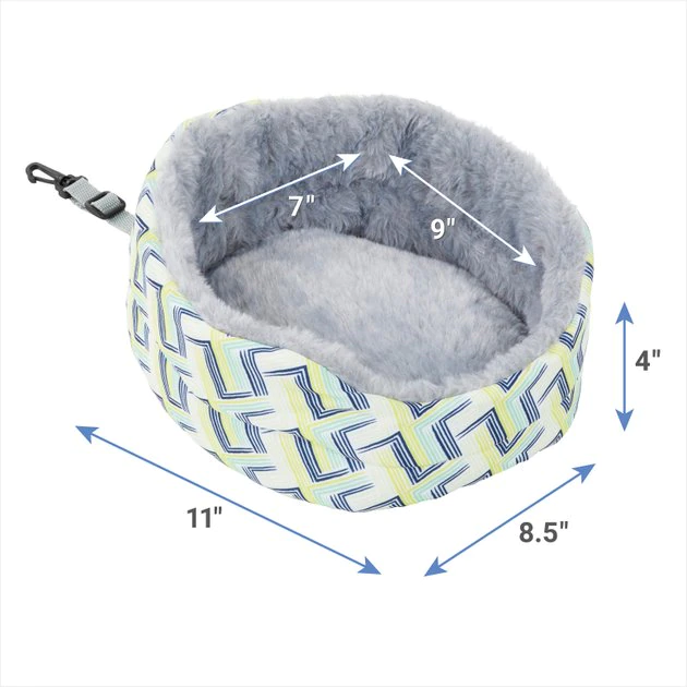 Frisco Small Pet Geometric Plush Oval Cuddler 4 Frisco Small Pet Geometric Plush Oval Cuddler - Image 2