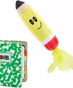 Frisco Notebook & Pencil Plush Cat Toy with Catnip, 2 count