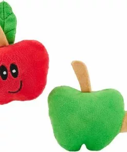 Frisco Teacher's Apple Plush Cat Toy with Catnip, 2 count