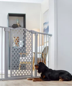 Frisco Metal Pattern Extra Wide Auto-close Dog Gate