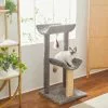 Frisco 40-in Real Carpet Tri-post Cat Tree, Gray -Dog Cat Corner 282753 MAIN. SY630 V1621949377