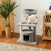 Frisco 42-in Real Carpet Cat Tree with Condo, Grey -Dog Cat Corner 282755 MAIN. SY630 V1621949365