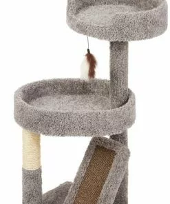 Frisco 44-in Real Carpet Cat Tree with Replaceable Corrugate Scratcher -Dog Cat Corner 282757 PT3. SY630 V1621949247