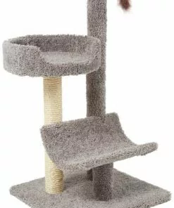 Frisco 45-in Real Carpet Cat Tree, Gray -Dog Cat Corner 282761 PT3. SY630 V1622813264