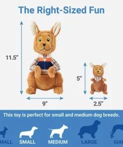 Frisco Kangaroo & Joey Plush Squeaky Dog Toy, 2 count -Dog Cat Corner 285601 PT1. SY630 V1633969280