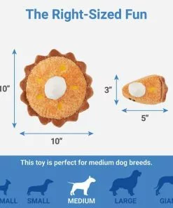 Frisco Grandma Sophie's Pumpkin Pie 2-in-1 Plush Squeaky Dog Toy -Dog Cat Corner 285607 PT2. SY630 V1633969286