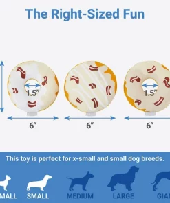 Frisco Maple Bacon Donuts Plush Squeaky Dog Toy, 3 count 8 Frisco Maple Bacon Donuts Plush Squeaky Dog Toy, 3 count -Dog Cat Corner 285613 PT2. SY630 V1633969278