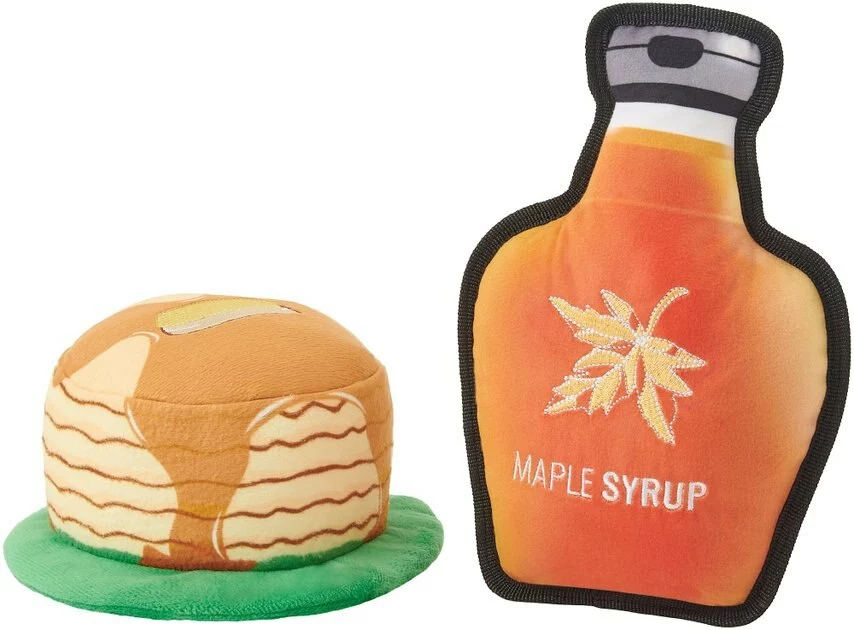 Frisco Pancakes & Maple Syrup Plush Squeaky Dog Toy, 2 count 3 Frisco Pancakes & Maple Syrup Plush Squeaky Dog Toy, 2 count