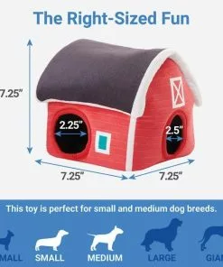 Frisco Farmhouse Hide & Seek Puzzle Plush Squeaky Dog Toy -Dog Cat Corner 285629 PT1. SY630 V1636990884