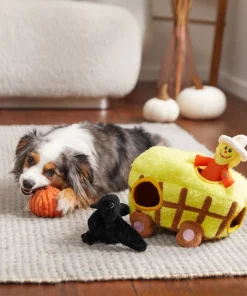 Frisco Fall Hay Wagon Hide & Seek Puzzle Plush Squeaky Dog Toy -Dog Cat Corner 285631 PT3. SY630 V1629724940