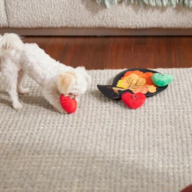 Frisco Autumn Tree with Apples Interactive Plush Squeaky Dog Toy, 4 count 5 Frisco Autumn Tree with Apples Interactive Plush Squeaky Dog Toy, 4 count - Image 3