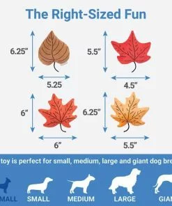 Frisco Fall Leaves Plush Squeaky Dog Toy, 4 count -Dog Cat Corner 285637 PT1. SY630 V1636990886