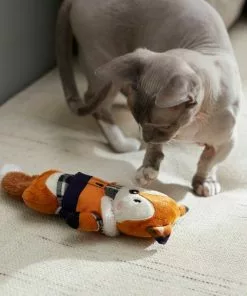 Frisco Hipster Fox Plush Kicker Cat Toy with Catnip -Dog Cat Corner 285649 PT3. SY630 V1629725277