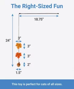 Frisco Fall Acorn & Leaves Teaser Cat Toy with Catnip -Dog Cat Corner 285651 PT1. SY630 V1633969286