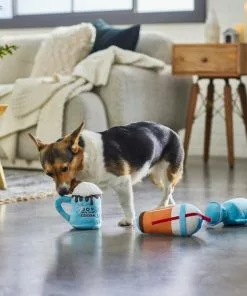 Frisco Winter Drinks Plush Squeaky Dog Toy, 3 count -Dog Cat Corner 287149 PT3. SY630 V1632772930