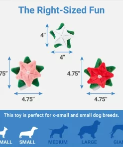 Frisco Flowers Plush Squeaky Dog Toy, 3 count -Dog Cat Corner 287161 PT1. SY630 V1637787689