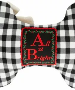 Frisco Holiday "All Is Bright" Reversible Bone Plush Squeaky Dog Toy -Dog Cat Corner 287191 PT1. SY630 V1637767184