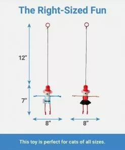 Frisco Nutcracker & Ballerina Bouncy Mouse Teaser Cat Toy with Catnip, 2 count -Dog Cat Corner 287279 PT1. SY630 V1637788010