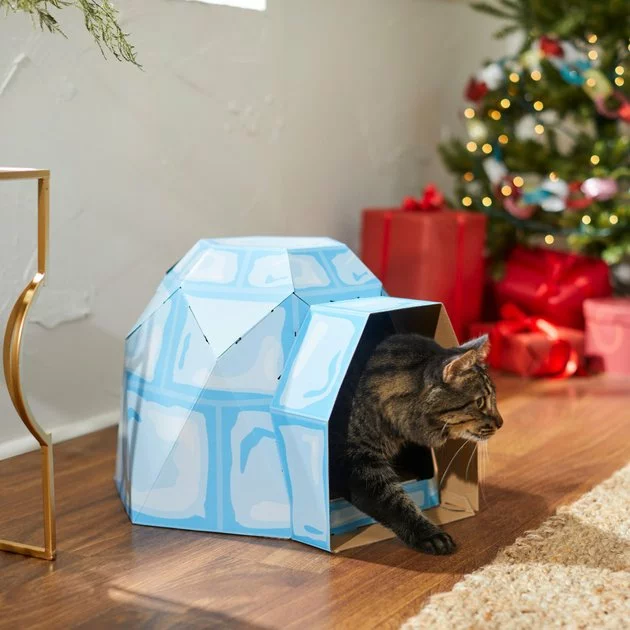 Frisco Igloo Cardboard Cat House Cat Toy 5 Frisco Igloo Cardboard Cat House Cat Toy - Image 3