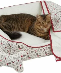 Frisco Holiberry Dog & Cat Bed & Gift Set -Dog Cat Corner 287879 PT2. SY630 V1631575121