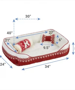 Frisco Nordic Fair Isle Dog & Cat Bed & Gift Set -Dog Cat Corner 287886 PT1. SY630 V1632938496