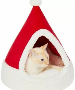 Frisco Holiday Dog & Cat Santa Hat Cave Bed -Dog Cat Corner 287893 PT2. SY630 V1631568927