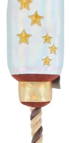 Frisco Firework Plush with Rope Squeaky Dog Toy