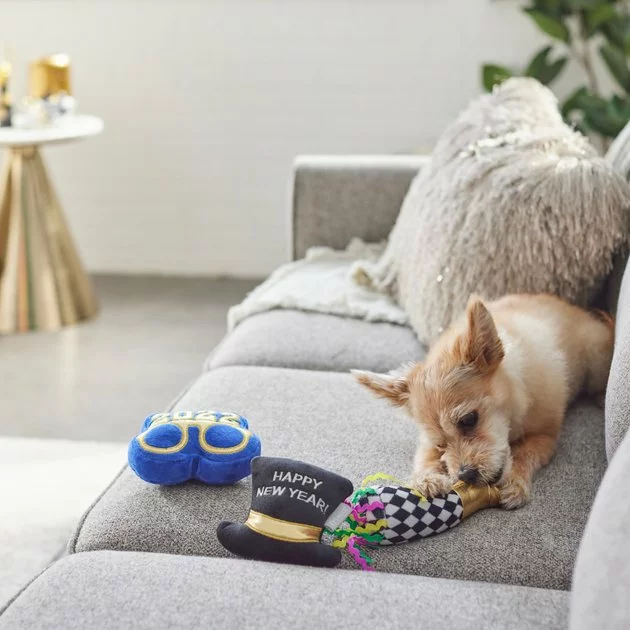 Frisco New Year's Eve Party Essentials Plush Squeaky Dog Toy 5 Frisco New Year's Eve Party Essentials Plush Squeaky Dog Toy - Image 3