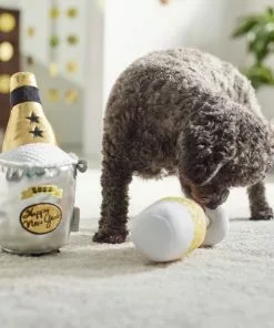 Frisco New Year's Eve Champagne & Flute Plush Squeaky Dog Toy, 2 count -Dog Cat Corner 288486 PT3. SY630 V1638288322