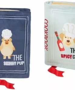 Frisco Cookbooks Plush Squeaky Dog Toy, 2 count