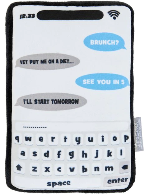 Frisco Cell Phone Plush Squeaky Dog Toy 3 Frisco Cell Phone Plush Squeaky Dog Toy