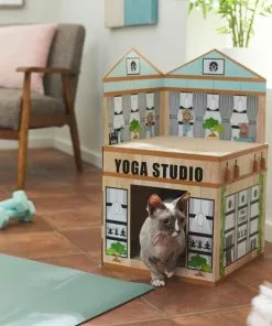 Frisco Yoga Studio Cardboard Cat House, 2-Story -Dog Cat Corner 288965 PT3. SY630 V1638292325