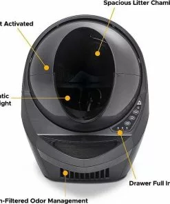 Litter-Robot||Frisco Litter-Robot WiFi Enabled Automatic Self-Cleaning Cat Litter Box + Frisco Multi-Cat Unscented Clumping Clay Cat Litter -Dog Cat Corner 289229 PT4. SY630 V1618520209